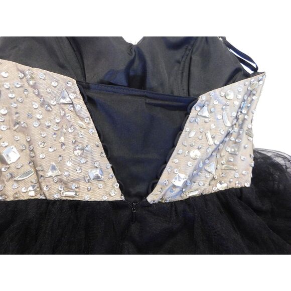 Black Short Puffy Prom Dress Size Small 2015-2016 Pre-owned - Picture 8 of 9